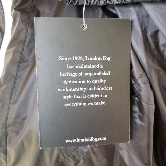 London Fog Women's Cinched Waist Long Windbreaker - Picture 6 of 8